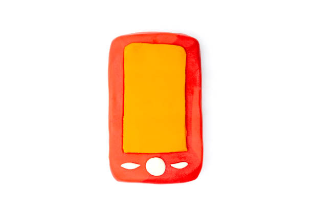 Cell  phone icon 3d rendered isolated on white background with shadow
