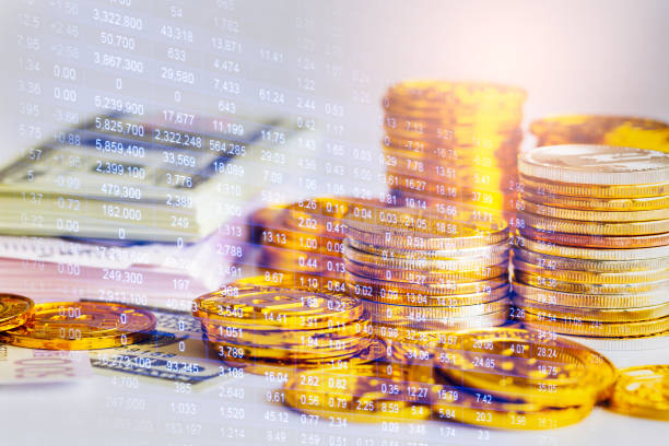 Stock market or forex trading graph and candlestick chart suitable for financial investment concept. Economy trends background for business idea and all art work design. Abstract finance background. gráfico de comercio de divisas o de divisas y gráfico de velas adecuado para el concepto de inversión financiera. antecedentes de tendencias económicas para la idea de negocio y todo el diseño de trabajo de arte. antecedentes financieros abstractos.