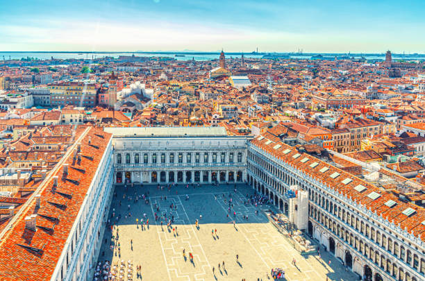istock Aerial panoramic view of Venice city 1276377331