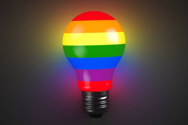 istock LGBT education concept. Light bulb with rainbow colors. 1276378256