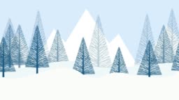 Winter Snow Landscape Background With Fir Trees Cartoon 2d Animation Loop  Footage 4k Stock Video - Download Video Clip Now - iStock
