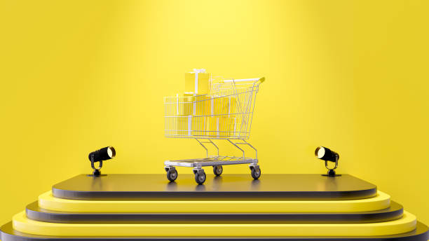 istock Gift box in shopping cart 1276398496