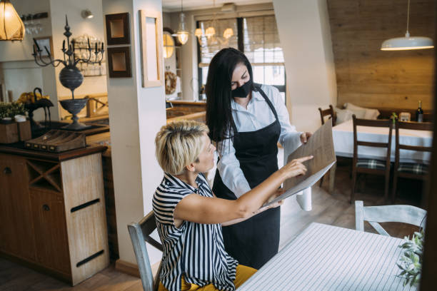 istock Covid safe dining at a restaurant. Small business in a post covid world. 1276401323
