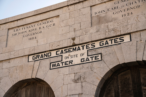 Gate of casemates on site of water gate  Gibralta England