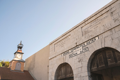 Gate of casemates on site of water gate  Gibralta England