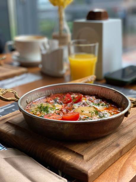 istock Vegan meal with tomato, eggs and avocado 1276409790