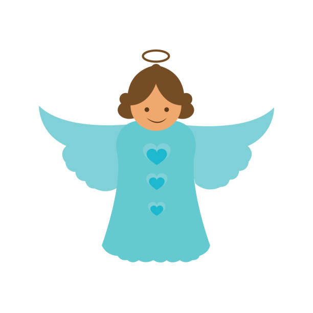 110+ Cute Christmas Angel Drawing Stock Photos, Pictures & Royalty-Free ...