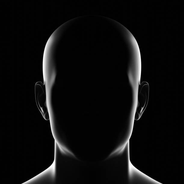 persona de silueta masculina desconocida. renderizado 3d - shadowed fotografías e imágenes de stock