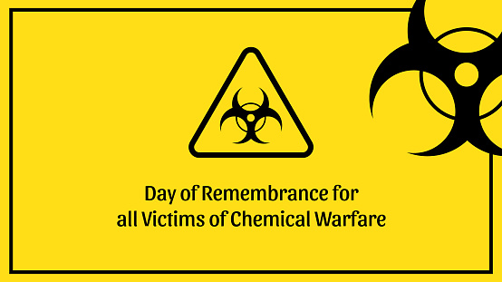 Day of Remembrance for all Victims of Chemical Warfare. Vector illustration