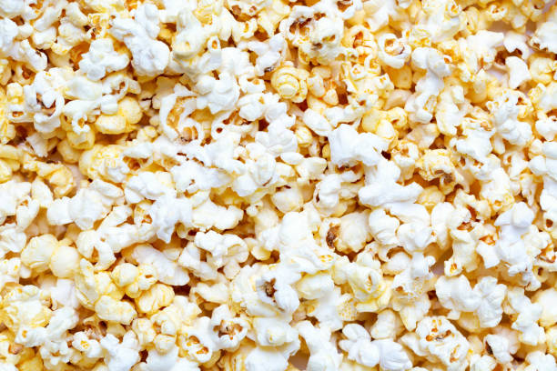 istock Fresh tasty salty popcorn as a food background or texture. 1276417949