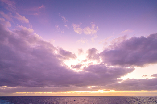 Beautiful cloudscape over the sea, sun rise shot