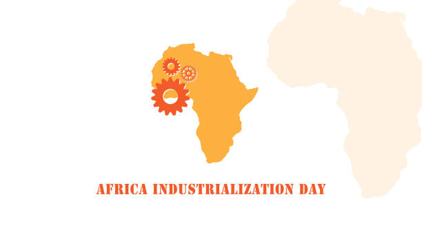 africa industrialization day. vektor-illustration - new seven wonders of the world stock-grafiken, -clipart, -cartoons und -symbole