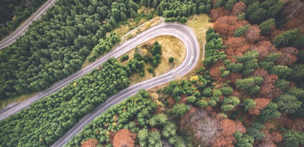 istock Scenic view of road curve 1276428420