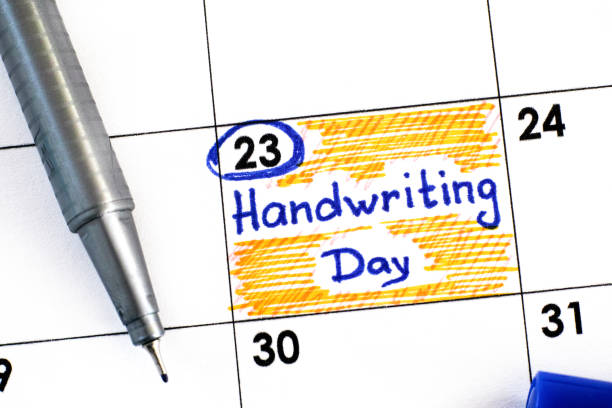 istock Reminder Handwriting Day in calendar with blue pen 1276429802