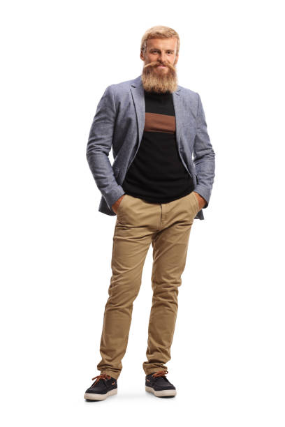 istock Full length portrait of a bearded guy with mustache posing 1276431703
