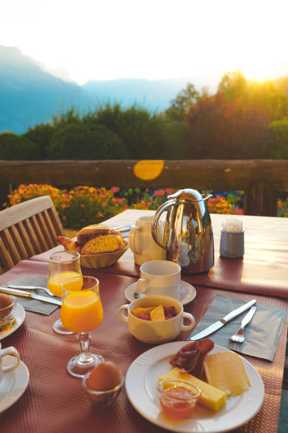 istock Amazing breakfast table in nature during a sunny day with beautiful view 1276436907