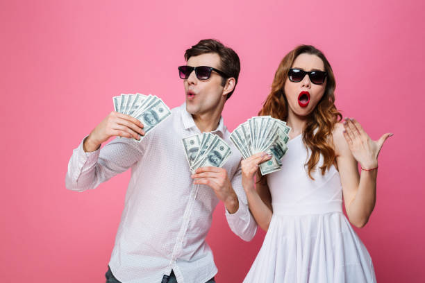 istock Portrait of a joyful smartly dressed couple 1276438614