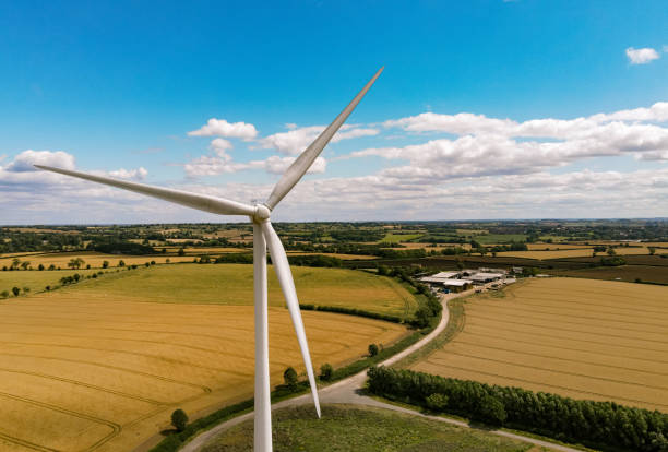 istock Wind turbines in the farming countryside 1276442707