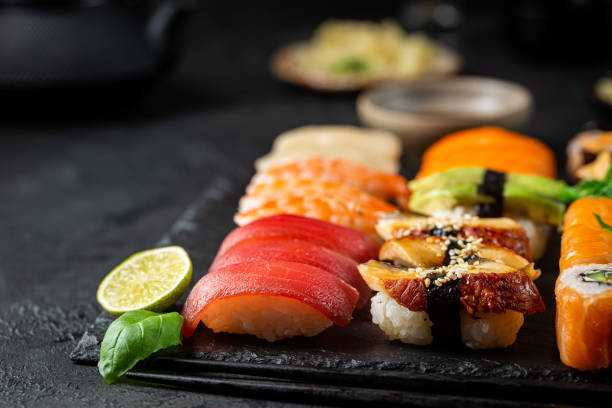 istock Set of sushi and maki 1276446396