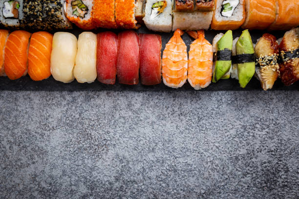 istock Set of sushi and maki 1276446416