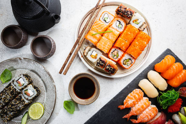 istock Set of sushi and maki 1276446435