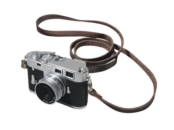 istock Old film camera isolated on white background 1276447801