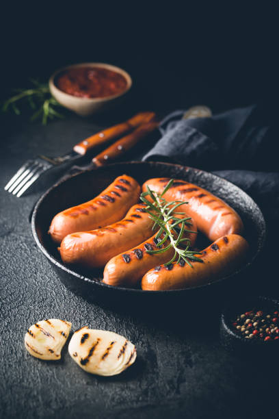 istock Fried delicious sausages 1276448134