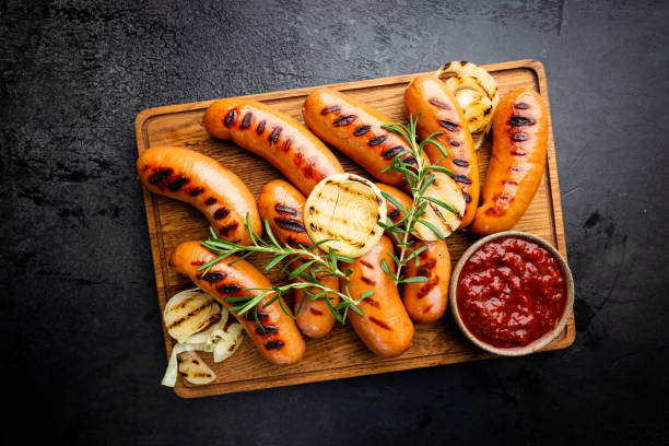 istock Fried delicious sausages 1276448141