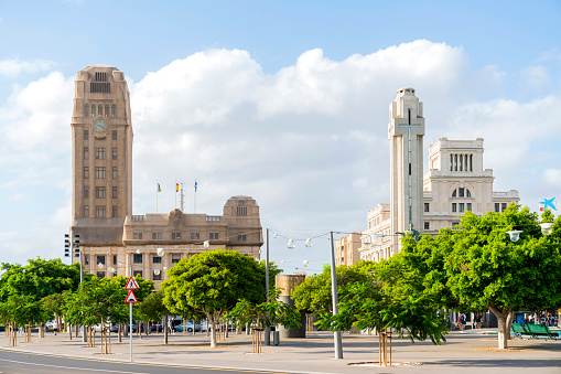 tenerife Canary island spain Nov 10 2019 :Presidency of the Canaries Autonomous Government building is located on the Plaza de España; its other facade faces the port