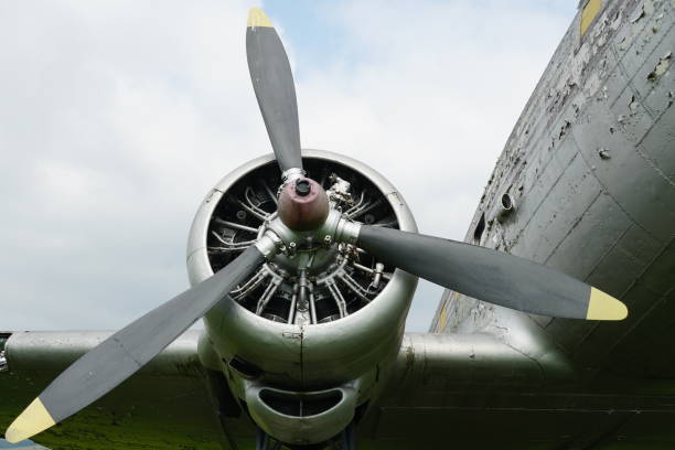 istock Propeller of a plane simple concept with sky in background. 1276451990