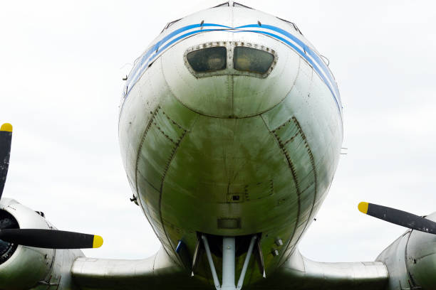istock Old Russian airplane Antonov closeup of the front image. 1276452593