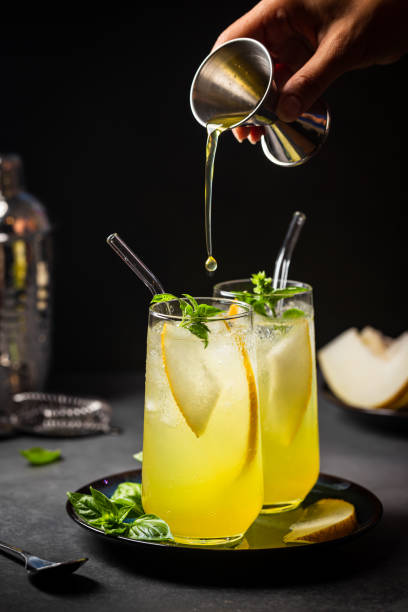 istock Melon juice, lemonade in glasses 1276456644
