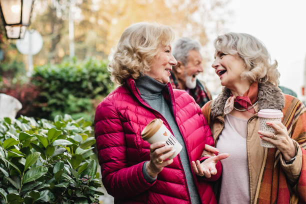 istock Senior female friends walking 1276458869