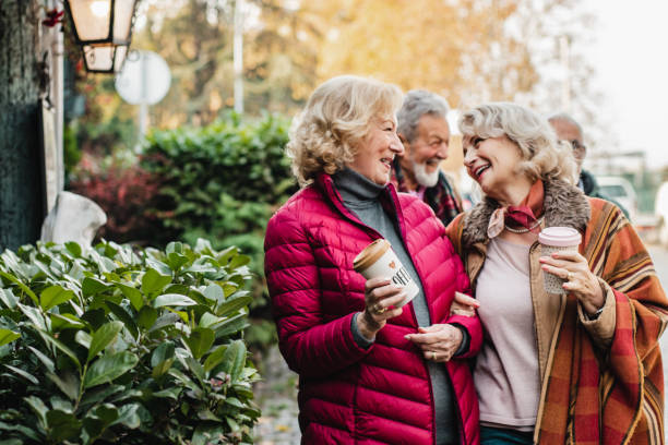 istock Senior female friends walking 1276458904