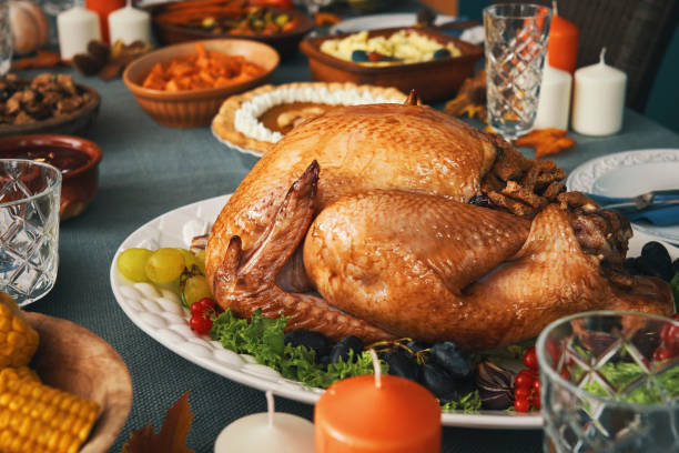 istock Having Traditional Holiday Stuffed Turkey Dinner 1276459563