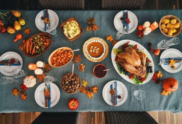 istock Having Traditional Holiday Stuffed Turkey Dinner 1276460241