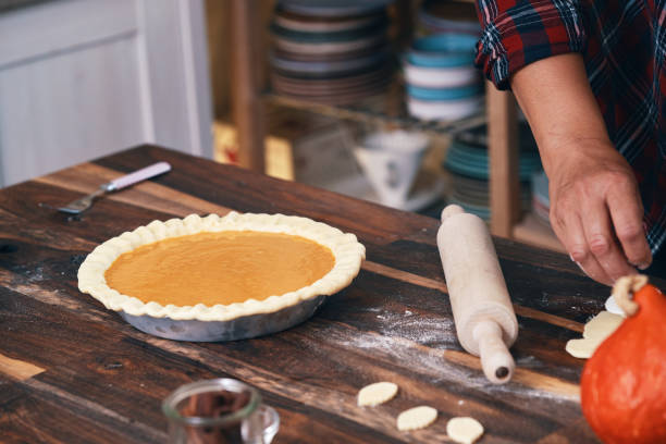 istock Preparing Pumpkin Pie for the Holidays in Domestic Kitchen 1276461033