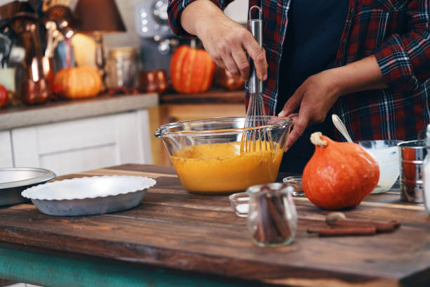 istock Preparing Pumpkin Pie for the Holidays in Domestic Kitchen 1276461213