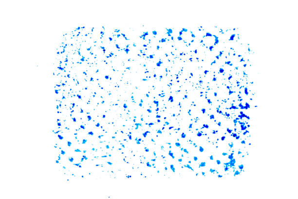istock Blue color ink in square shape textured background as stamp or frame with copy space 1276463397