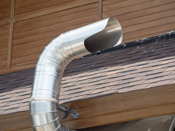 istock Ventilation and air conditioning pipe installed outside the building. 1276465957