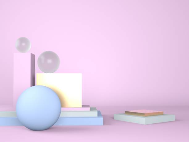 istock Product podium on pastel background 3d. Abstract minimal geometry concept. Studio stand platform theme. Exhibition and business marketing presentation stage. 1276469822