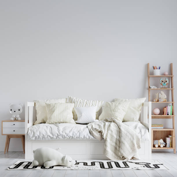 istock Interior Children Playroom Wall Mockup 1276471528