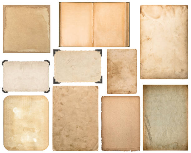 istock Paper sheets book photo frame corner isolated white background set 1276472984