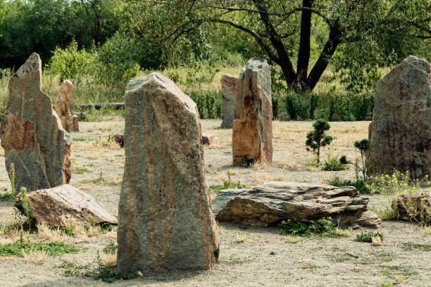 istock Tall stones standing close to each other. 1276473063