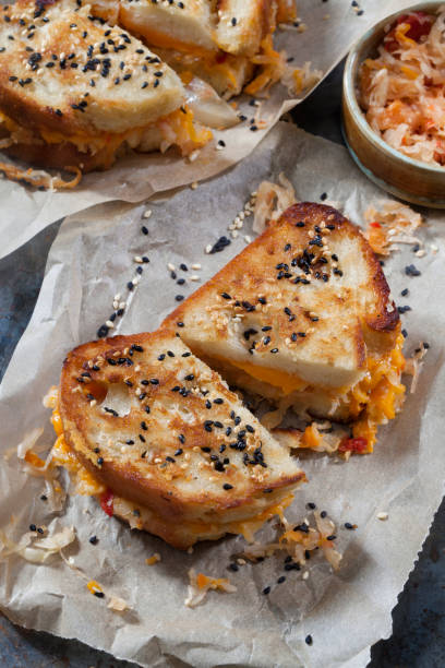 istock Spicy Korean Kimchi Grilled Cheese Sandwich's 1276475463