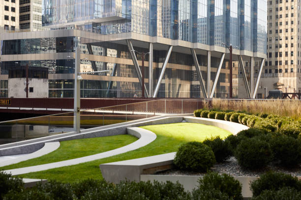 istock Green and glass environmentally friendly urban architecture 1276478788