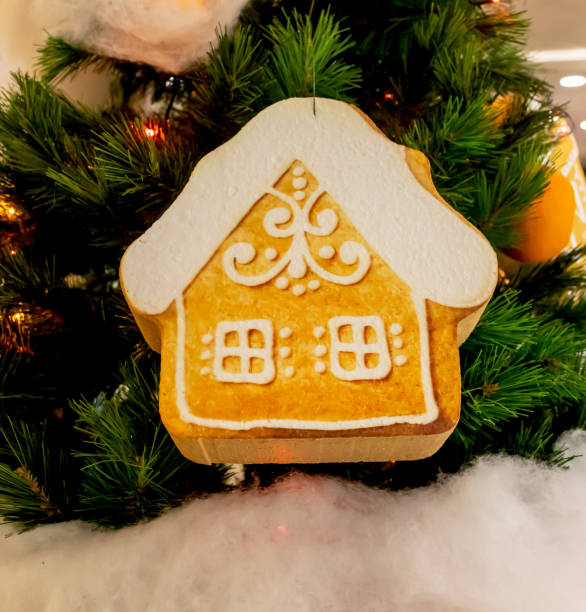istock Christmas decoration with gingerbread cookies. 1276490349
