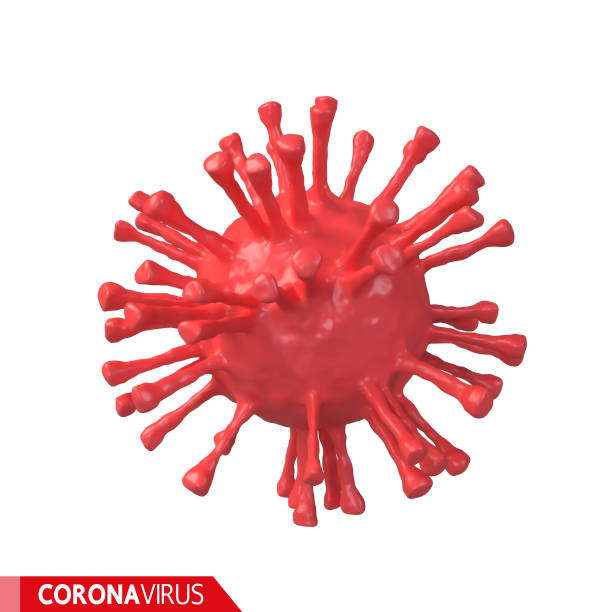 istock 3D rendering of corona virus in cartoon style on white background 1276507378