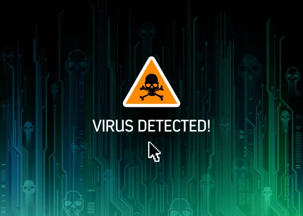 Vector illustration of Computer Virus detection software