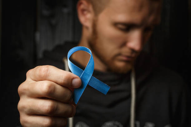 istock prostate cancer ribbon, colon cancer concept 1276508887